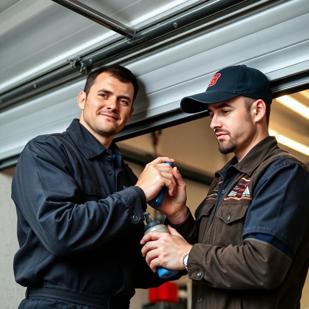 Professional garage door maintenance service